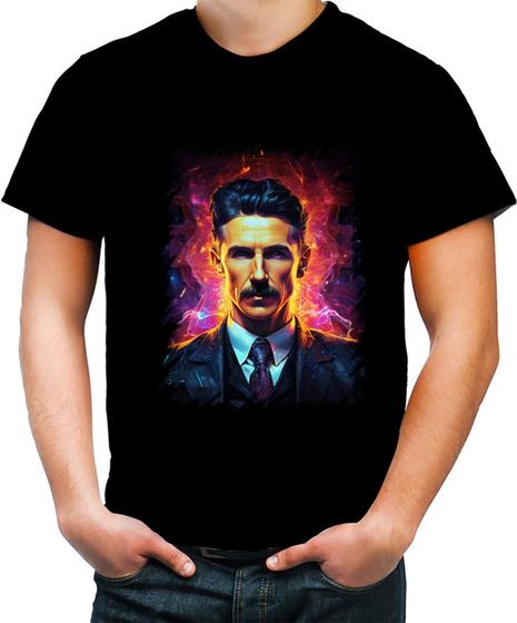 Imagem de Camiseta Colorida Nikola Tesla Físico Inventor Eletrecidade 4