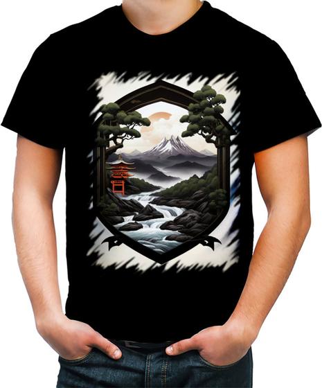 Imagem de Camiseta Colorida Paisagem Oriental Portão Torii 3