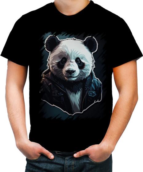 Imagem de Camiseta Colorida Panda Com Roupa Estilosa 9
