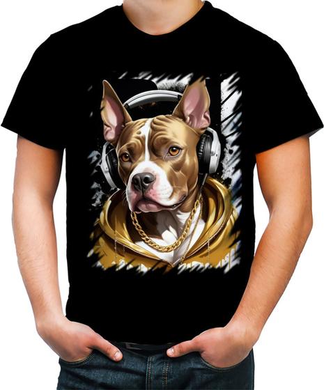 Imagem de Camiseta Colorida Pitbull com Headphones 11