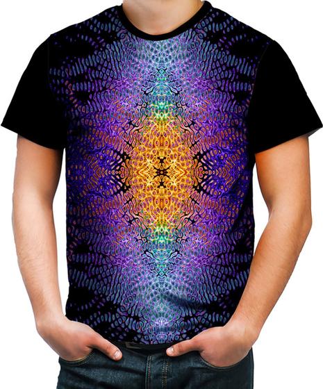 Imagem de Camiseta Colorida Psicodelica Simetric Psíquico Ilusion 1