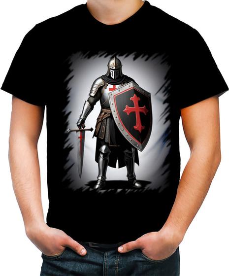 Imagem de Camiseta Colorida Templário Medieval Cruzadas 5