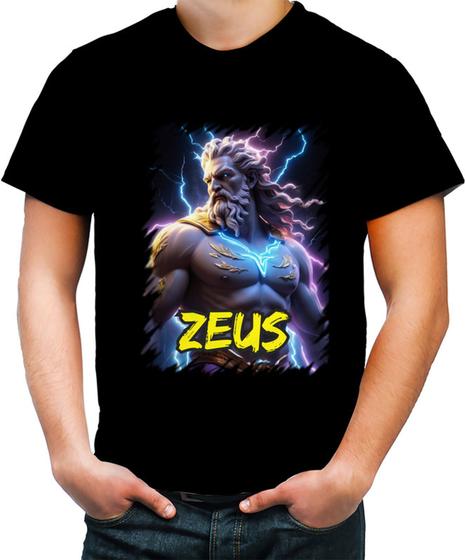 Imagem de Camiseta Colorida Zeus Deus do Raio Olimpo Mitologia Grega 1