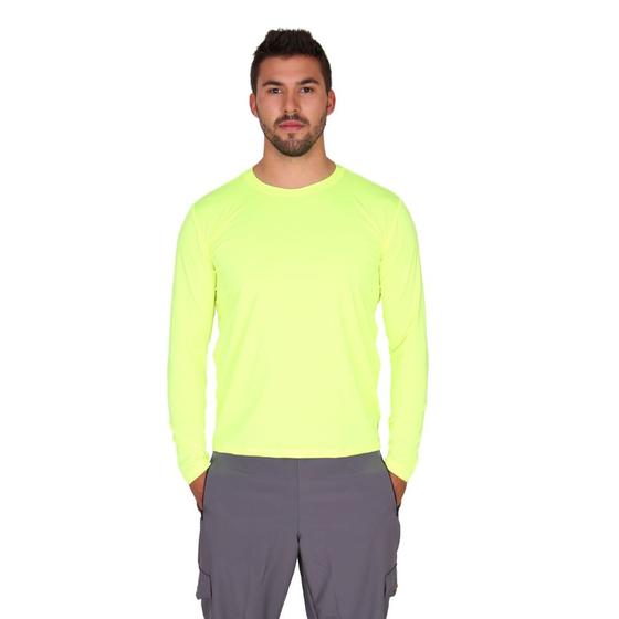 Imagem de Camiseta Com Proteção Uv50+ Amarelo Neon - Para Esportes Ao Ar Livre