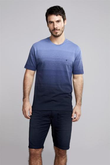 Imagem de Camiseta Comfort Malha - Azul Carbono / Azul Noturno