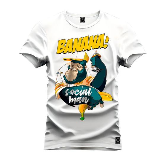 Imagem de Camiseta Confortável Premium Estampada Banana Social