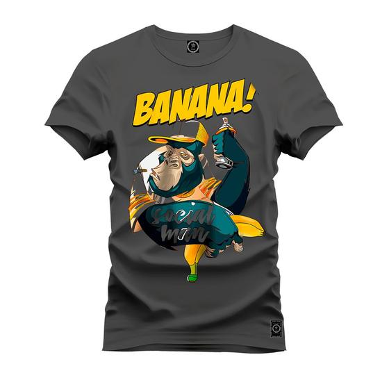 Imagem de Camiseta Confortável Premium Estampada Banana Social