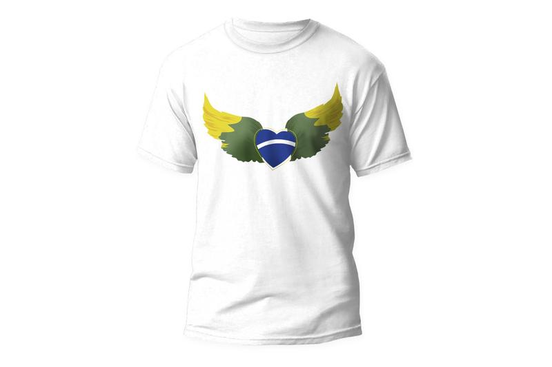 Imagem de Camiseta coração asa brasil branco