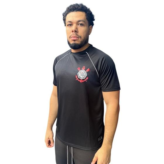 Imagem de Camiseta Corinthians Fitness Linha 80561 Preta