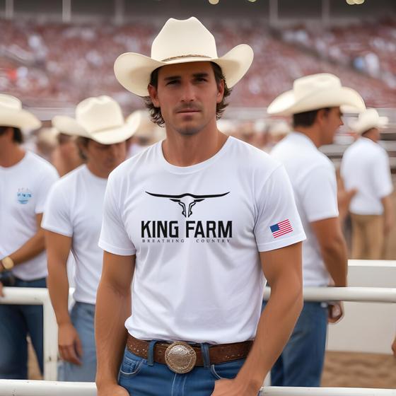 Imagem de Camiseta Country King Farm Texas 100% Algodão Moda Rodeio