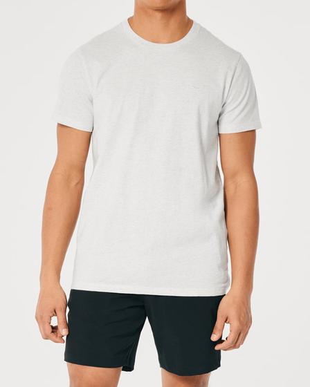Camiseta Creme Mesclada H Must Have Ícone Bordado - Hoo Imagem de Camiseta Creme Mesclada H Must Have Ícone Bordado
