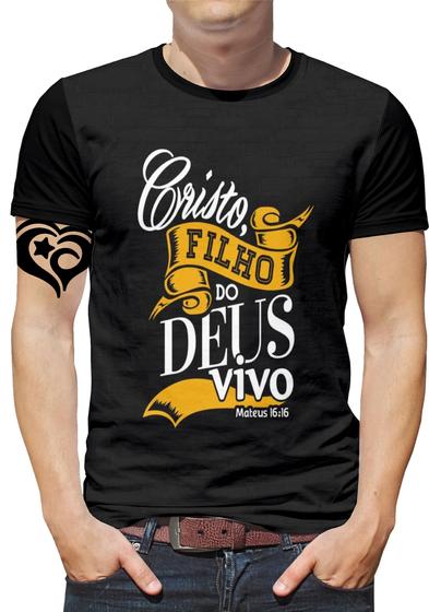 Imagem de Camiseta Cristã Gospel Masculina Jesus Evangelica Blusa