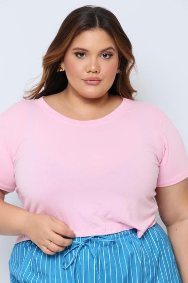 Imagem de Camiseta Cropped Plus Size