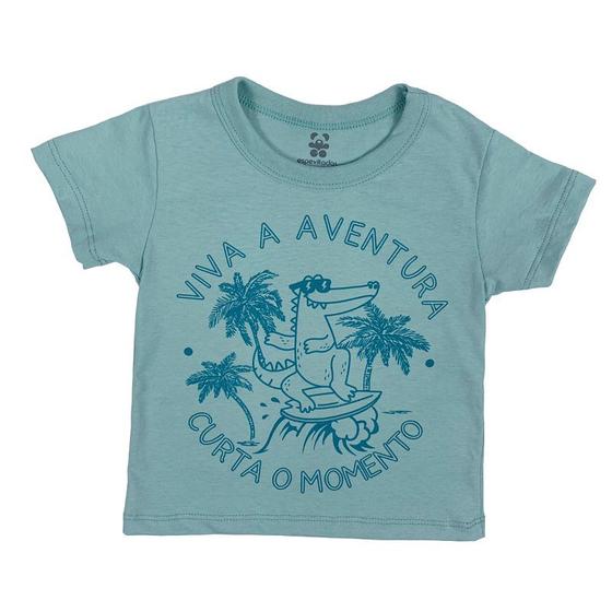 Imagem de Camiseta curta infantil jacaré surf verão