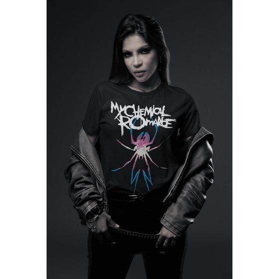 Camiseta em Algodao da Banda My Chemical Romance Spider Rock N Roll