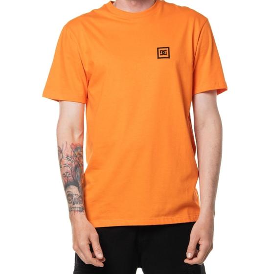 Imagem de Camiseta Dc Shoes Mini Square Stripe Masculino - Laranja