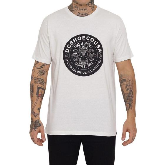 Imagem de Camiseta DC Shoes Time Is Money Masculina Off White