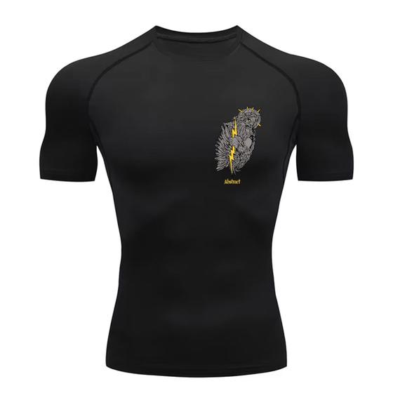 Imagem de Camiseta De Academia Compressão Abstract Zeustract Yellow Ray