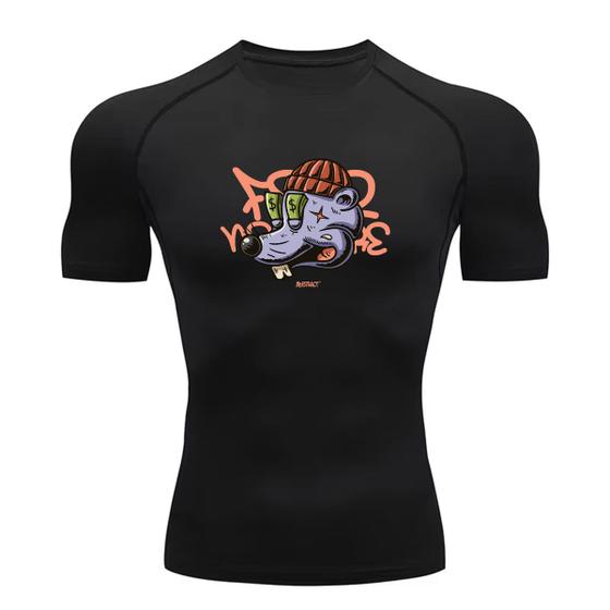 Imagem de Camiseta De Academia Compressão Focus On The Mouse Run Abstract