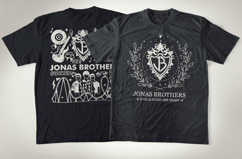 Imagem de Camiseta De Algodão Banda Jonas Brothers Pop Rock