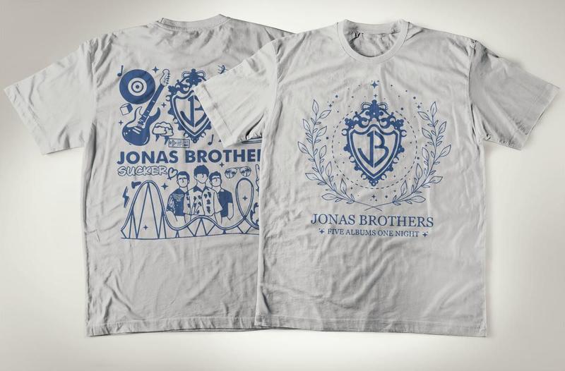 Imagem de Camiseta De Algodão Banda Jonas Brothers Pop Rock