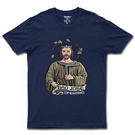 Imagem de Camiseta De Algodão Masculino E Feminino Religiosa Católica São José