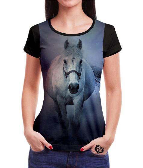 Imagem de camiseta de cavalo feminina Roupa Blusa animal Campo est3