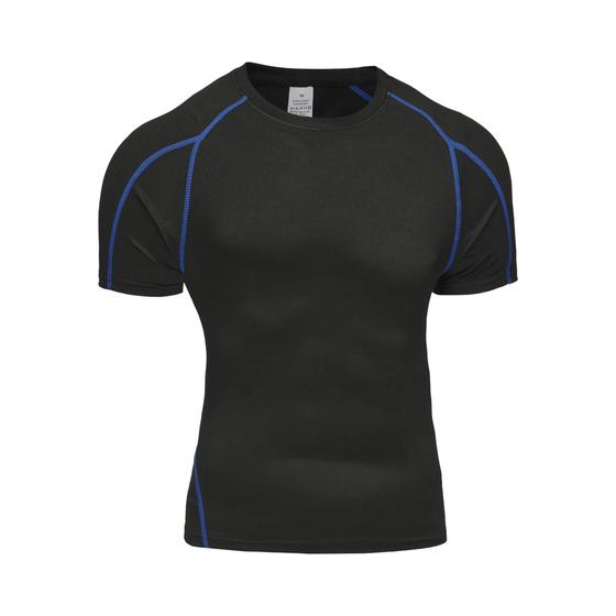 Imagem de Camiseta de Compressão Esportiva Masculina - Ideal para Corrida, Ginástica e Fitness