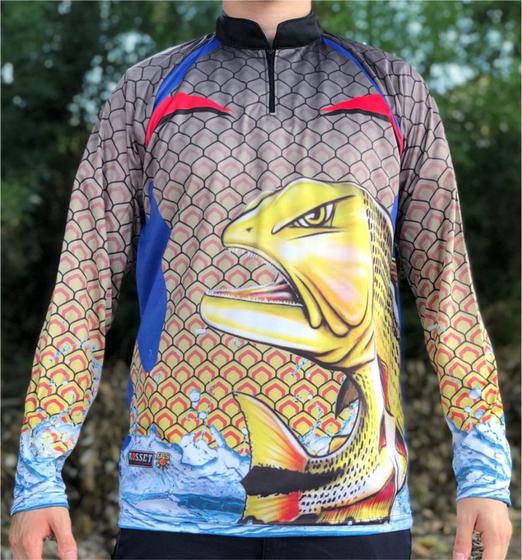 Imagem de Camiseta de Pesca Dourado Feroz - FPS 50 + UV - Ref. 82 - Masculino