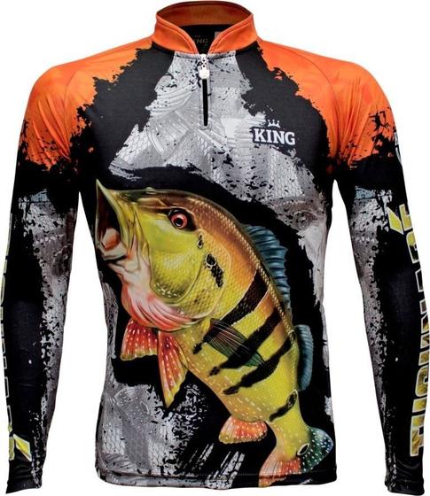 Imagem de Camiseta de pesca king kff600 proteção uv50 masculino p