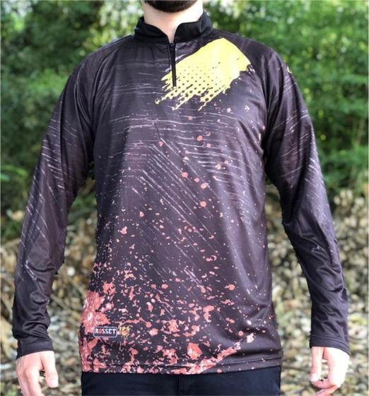 Imagem de Camiseta de Pesca Masculina Camuflada Marrom - FPS 50 +UV - Ref. 155 