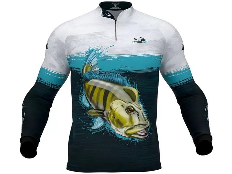 Imagem de Camiseta De Pesca Presa Viva Proteção Solar Uv - Tucunaré Azul 03