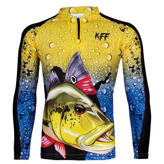 Imagem de Camiseta de Pesca Proteção Solar UV King Infantil Tucunaré KFF60