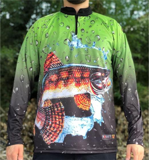 Imagem de Camiseta de Pesca Trairão Green - FPS 50 + UV - Ref. 121 - Masculina 