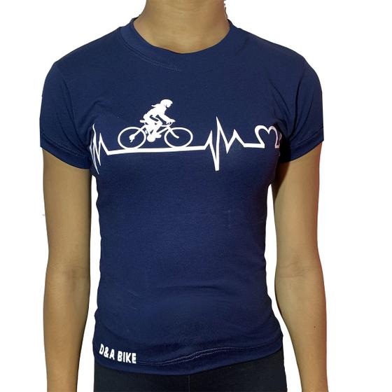 Imagem de Camiseta de Visco lycra DA Modas com Adesivo Bike Feminina