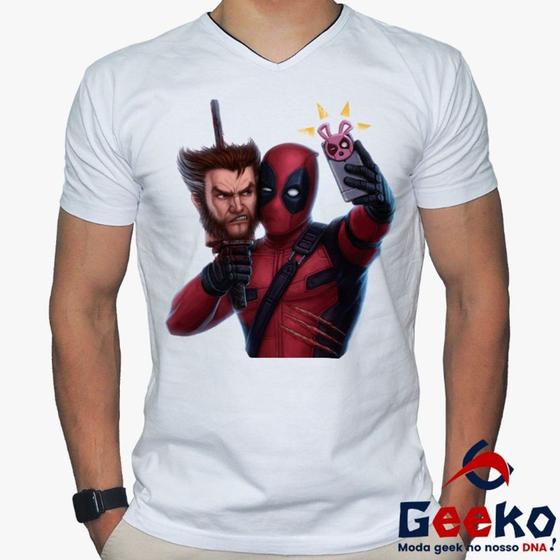 Imagem de Camiseta Deadpool e Wolverine 100% Algodão Geeko