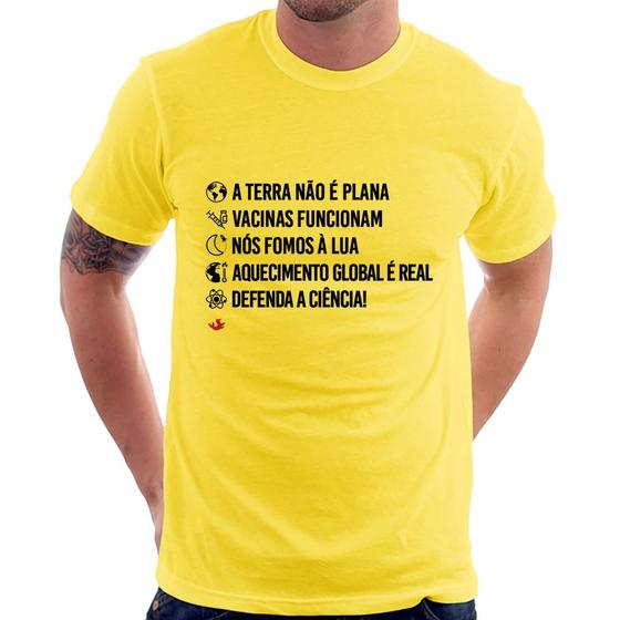 Imagem de Camiseta Defenda a ciência! - Foca na Moda