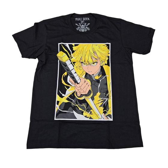 Imagem de Camiseta Demon Slayer Zenitsu Anime Blusa Adulto Unissex Mk114