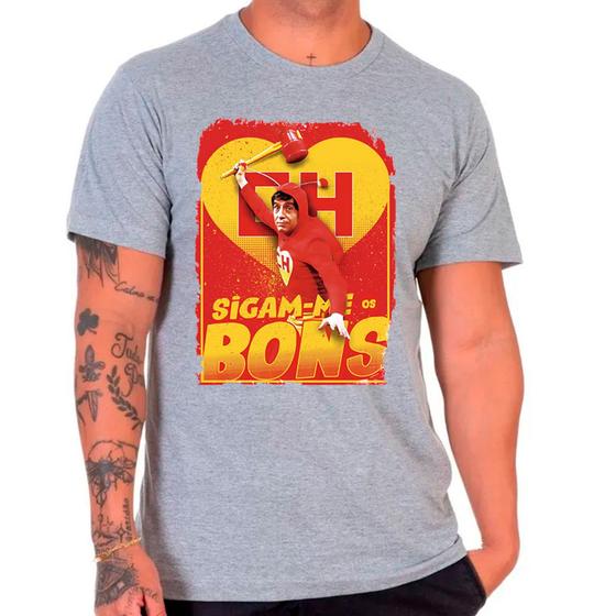 Imagem de Camiseta desenho chapolin chaves cinza masculina06