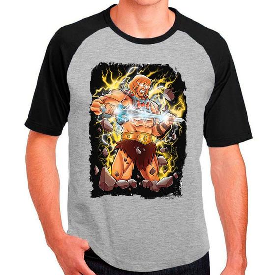 Imagem de Camiseta desenho he-man anos 90 cinza masculina16