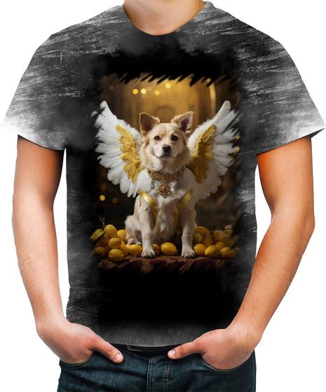 Imagem de Camiseta Desgaste Anjo Canino Cão Angelical 8