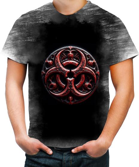 Imagem de Camiseta Desgaste Biohazard Perigo Biológico Stay Away 7