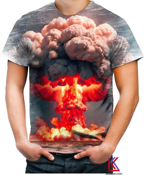 Imagem de Camiseta Desgaste Bomba Atômica Explosão Nuclear Guerra 1