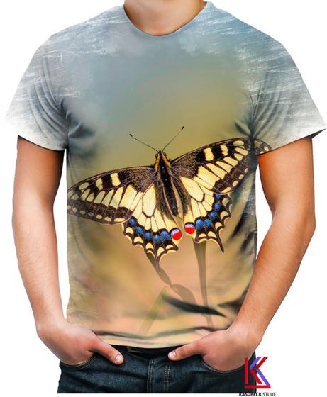 Imagem de Camiseta Desgaste Borboleta Rabo de Andorinha Butterfly 1