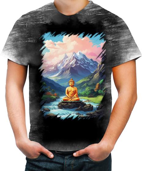 Imagem de Camiseta Desgaste Buda Anime Desenho Budismo Buda 3