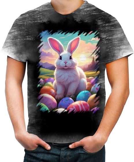 Imagem de Camiseta Desgaste Coelhinho da Páscoa com Ovos de Páscoa 6