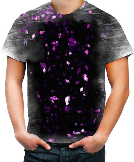 Imagem de Camiseta Desgaste Cube Purple Cubos Púrpuras Violetas 1