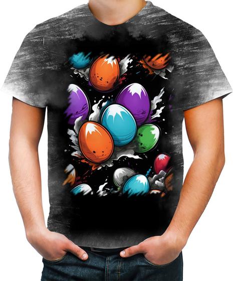 Imagem de Camiseta Desgaste de Ovos de Páscoa Artísticos 11