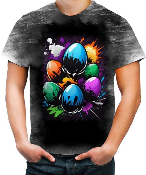 Imagem de Camiseta Desgaste de Ovos de Páscoa Artísticos 15