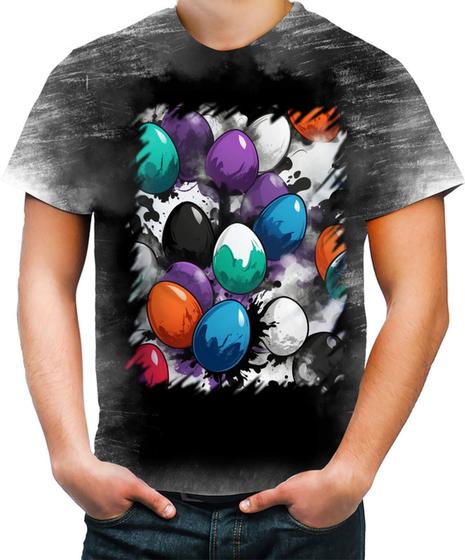 Imagem de Camiseta Desgaste de Ovos de Páscoa Artísticos 17